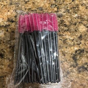 disposable mascara wands mini lash brush  Fuchsia color
